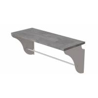 Полиця настінна Ferrum-decor Комфі 260x500x240 метал Білий ДСП Бетон 16 мм (FRD-102729)