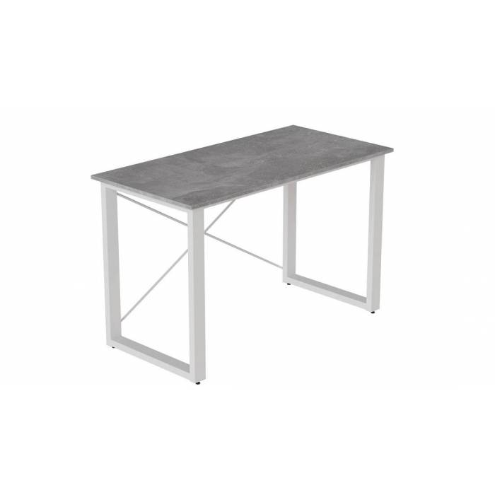 Письменный стол Ferrum-decor Драйв 750x1400x600 Белый металл ДСП Бетон 16 мм (FRD-103149)