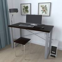 Письмовий стіл Ferrum-decor Драйв 750x1000x600 Сірий метал ДСП Венге Магія 32 мм (FRD-105339)