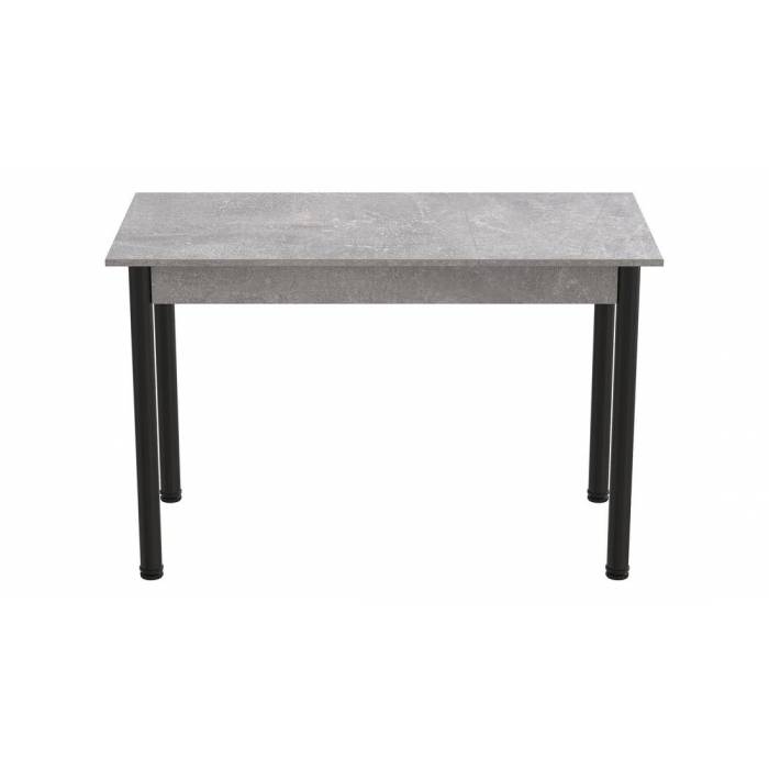 Стіл кухонний Ferrum-decor Беніта 75x120x70 Чорний ДСП Бетон 16мм (FRD-105569)