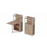 Стіл книга з етажеркою Практик 1 1200x640x990 Білий метал ДСП Дуб Сан-Марино 16мм FRD-104619