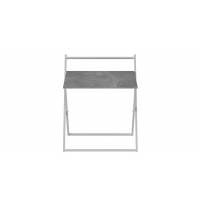 Стол трансформер Компакт 1 Ferrum-decor 750x790x720 Белый металл ДСП Бетон 16 мм (FRD-104689)
