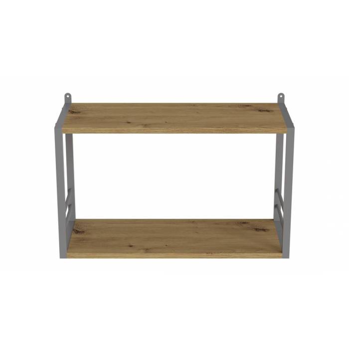 Книжкова полиця універсальна Ferrum-decor Стим 1 38x63x26 сірий ДСП Дуб Артизан 16мм (FRD-104099)
