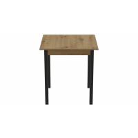 Стіл кухонний Ferrum-decor Агата 75x80x80 Чорний ДСП Дуб Артизан 16мм (FRD-105679)