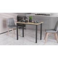Стол универсальный Knap Ferrum-decor 750x1200x600 Черный металл ДСП Дуб Сонома 16 мм (FRD-106349)