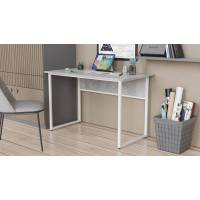 Стіл письмовий Коді Ferrum-decor 75x120x60 Білий метал ДСП Бетон 32 мм (FRD-106589)