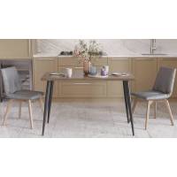 Кухонний стіл Марсель 50 Ferrum-decor 75x120x60 Чорний метал ДСП Дуб Сонома Трюфель 32 мм (FRD-106699)