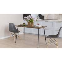 Кухонний стіл Марсель 30 Ferrum-decor 75x120x60 Чорний метал ДСП Дуб Сонома Трюфель 32 мм (FRD-106739)