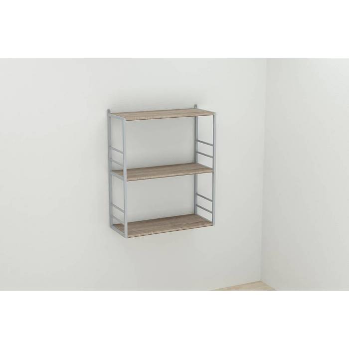 Книжкова полиця універсальна Ferrum-decor Стим 2 74x63x26 сірий ДСП Дуб Сонома Трюфель 16мм (FRD-104119)