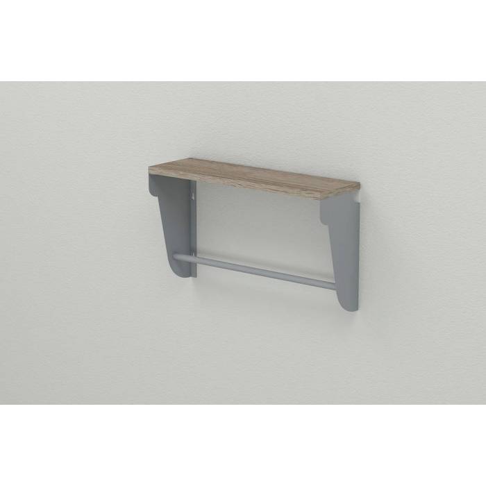 Полка настенная Ferrum-decor Мир 300x700x150 металл Серый ДСП Сонома Трюфель 16 мм (FRD-102839)