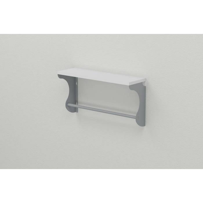 Полка настенная Ferrum-decor Юзибы 270x700x150 металл Серый ДСП Белый 16 мм (FRD-102709)