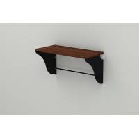 Настенная полка Ferrum-decor Комфи 260x500x240 металл Черный ДСП Венге 16 мм (FRD-105479)