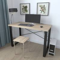 Письмовий стіл Ferrum-decor Драйв 750x1000x600 Чорний метал ДСП Дуб Сонома 32 мм (FRD-103299)