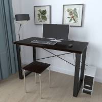 Письмовий стіл Ferrum-decor Драйв 750x1200x700 Чорний метал ДСП Венге Магія 32 мм (FRD-105359)