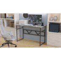Стол письменный Райан Ferrum-decor 750x1000x700 Черный металл ДСП Бетон 16 мм (FRD-106489)