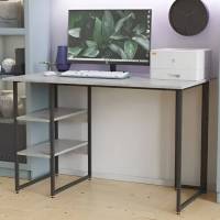 Письменный стол Кевин Ferrum-decor 75x120x70 Черный металл ДСП Бетон 32 мм (FRD-106570)