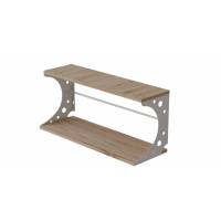 Полиця настінна Ferrum-decor Букін 330x500x240 метал Білий ДСП Артізан 16 мм (FRD-102850)