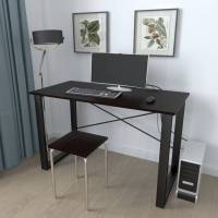 Письмовий стіл Ferrum-decor Драйв 750x1000x600 Чорний метал ДСП Венге Магія 16 мм (FRD-105340)
