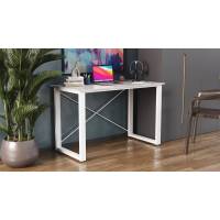 Письмовий стіл Ferrum-decor Драйв 750x1000x700 Білий метал ДСП Бетон 16 мм (FRD-103170)