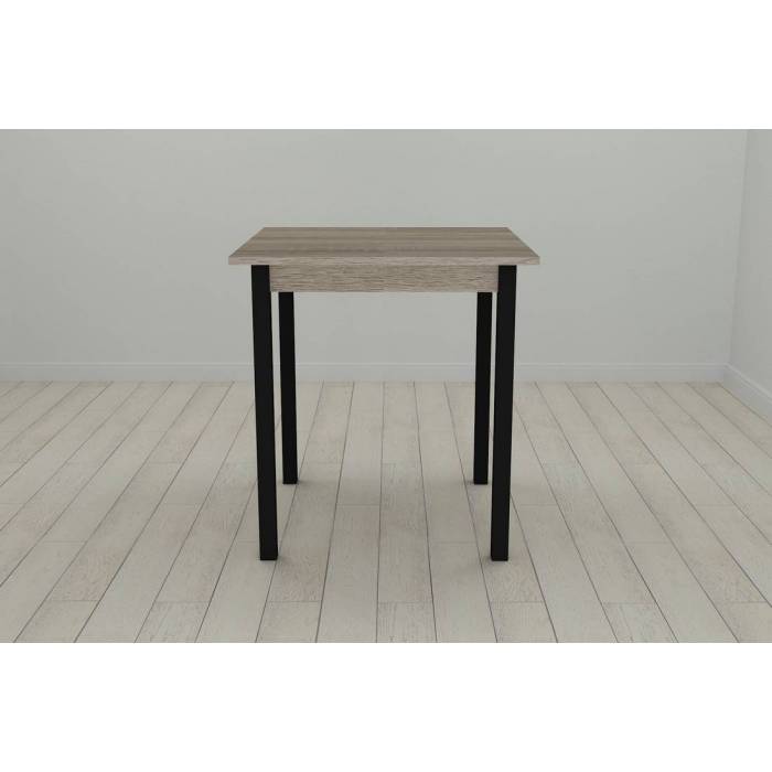 Стіл кухонний Ferrum-decor Дієго 75x80x80 Чорний ДСП Сонома Трюфель 16мм (FRD-106310)