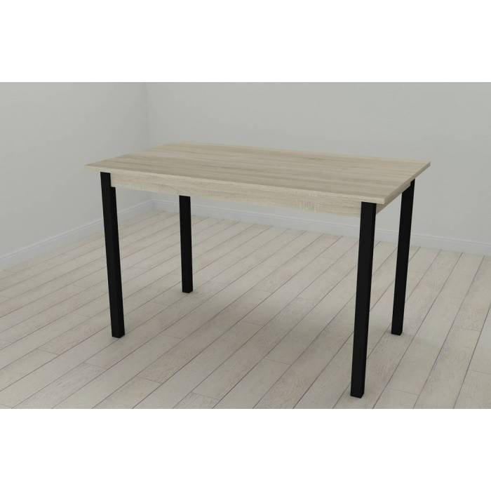 Кухонный стол Ferrum-decor Марио 75x120x70 Черный ДСП Сонома 16мм (FRD-106330)