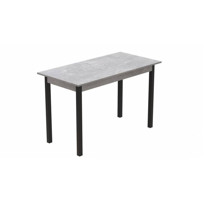 Стіл кухонний Ferrum-decor Маріо 75x120x80 Чорний ДСП Бетон 16мм (FRD-105590)