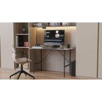 Стіл письмовий TIME Тайм Ferrum-decor 750x1000x500 Чорний метал ДСП Бетон 16 мм (FRD-104870)