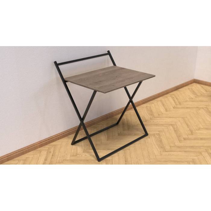 Стол трансформер Компакт 1 Ferrum-decor 750x790x720 Черный металл ДСП Дуб Сонома Трюфель 16 мм (FRD-104680)