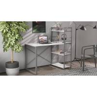 Письмовий стіл Ferrum-decor Серії Конект з етажеркою 75x120x60 сірий ДСП Білий 16мм (FRD-104230)