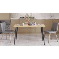 Кухонний стіл Марсель 50 Ferrum-decor 75x120x70 Чорний метал ДСП Дуб Артизан 32 мм (FRD-106710)