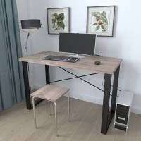 Письмовий стіл Ferrum-decor Драйв 750x1000x600 Чорний метал ДСП Дуб Сонома Трюфель 32 мм (FRD-103300)
