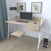 Письмовий стіл Ferrum-decor 750x1200x600 Білий метал ДСП Дуб Сонома 32 мм (FRD-103460)