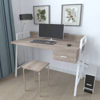 Письмовий стіл Ferrum-decor 750x1000x600 Білий метал ДСП Дуб Сонома Трюфель 32 мм (FRD-103440)