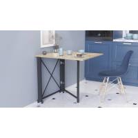 Стол-книга трансформер Орион 1 Ferrum-decor 750x810x730 Черный металл ДСП Дуб Сонома 16 мм (FRD-104600)