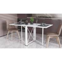 Стол-книга трансформер Орион 2 Ferrum-decor 750x1520x730 Белый металл ДСП Белый 16 мм (FRD-104590)