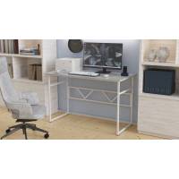 Стол письменный Райан Ferrum-decor 750x1000x700 Белый металл ДСП Бетон 16 мм (FRD-106490)
