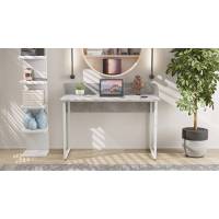 Стіл письмовий Скай Ferrum-decor 75x100x70 Білий метал ДСП Бетон 16 мм (FRD-106670)