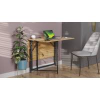 Стол трансформер книга Вуди Ferrum-decor 75x130x90 Черный металл ДСП Дуб Артизан 16 мм (FRD-106750)