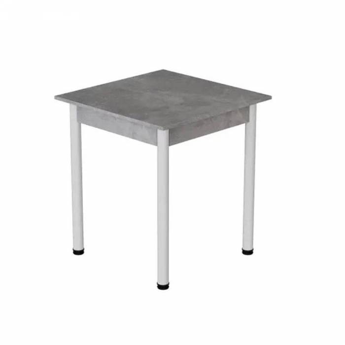 Стіл кухонний Ferrum-decor Агата 75x90x90 Білий ДСП Бетон 16мм (FRD-105561)