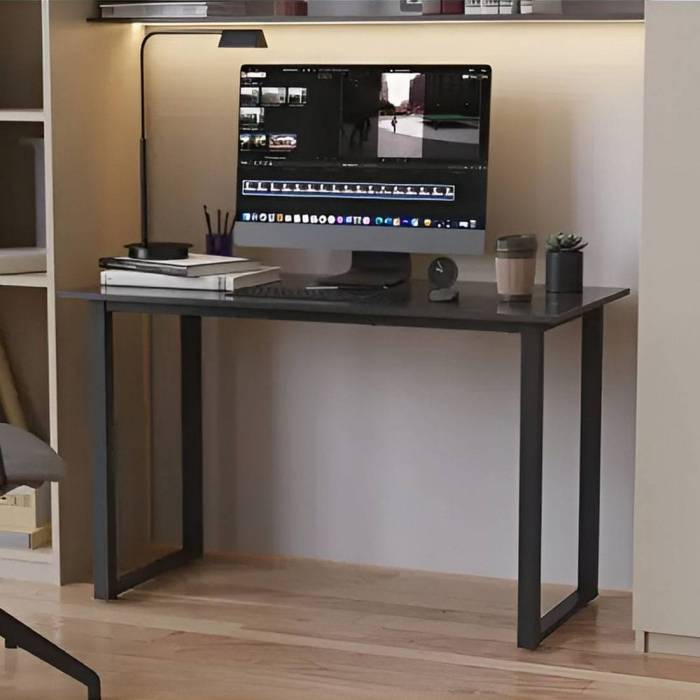 Письменный стол Кнап 2 Ferrum-decor 750x1200x600 Черный металл ДСП Сосна Кембра 16 мм (FRD-106401)