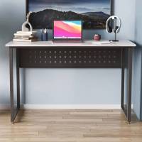 Стол письменный Майк Ferrum-decor 75x120x70 Черный металл ДСП Бетон 16 мм (FRD-106531)