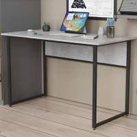 Стіл письмовий Коді Ferrum-decor 75x140x60 Чорний метал ДСП Бетон 16 мм (FRD-106591)
