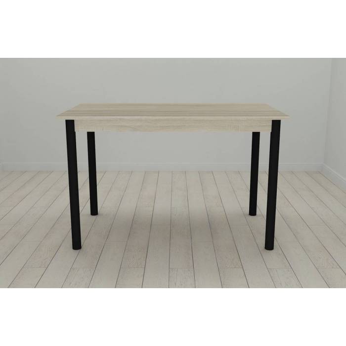 Стіл кухонний Ferrum-decor Беніта 75x120x80 Чорний ДСП Сонома 16мм (FRD-106291)