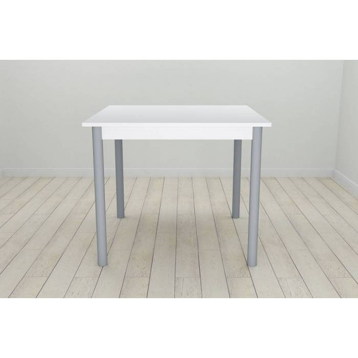 Стіл кухонний Ferrum-decor Агата 75x80x80 Сірий ДСП Біле 16мм (FRD-106251)