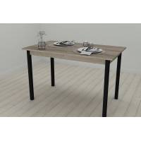 Стіл кухонний Ferrum-decor Маріо 75x120x70 Чорний ДСП Сонома Трюфель 16мм (FRD-106331)