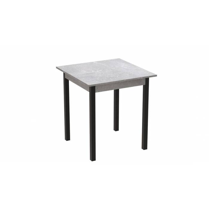 Стіл кухонний Ferrum-decor Дієго 75x90x90 Чорний ДСП Бетон 16мм (FRD-105581)