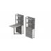 Стіл книга з етажеркою Практик 2 Ferrum-decor 1555x640x990 Чорний метал ДСП Бетон 16 мм (FRD-104631)