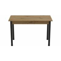 Стіл кухонний Ferrum-decor Беніта 75x120x60 Чорний ДСП Дуб Артизан 16мм (FRD-105691)