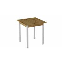 Стіл кухонний Ferrum-decor Дієго 75x80x80 Білий ДСП Дуб Артизан 16мм (FRD-105711)