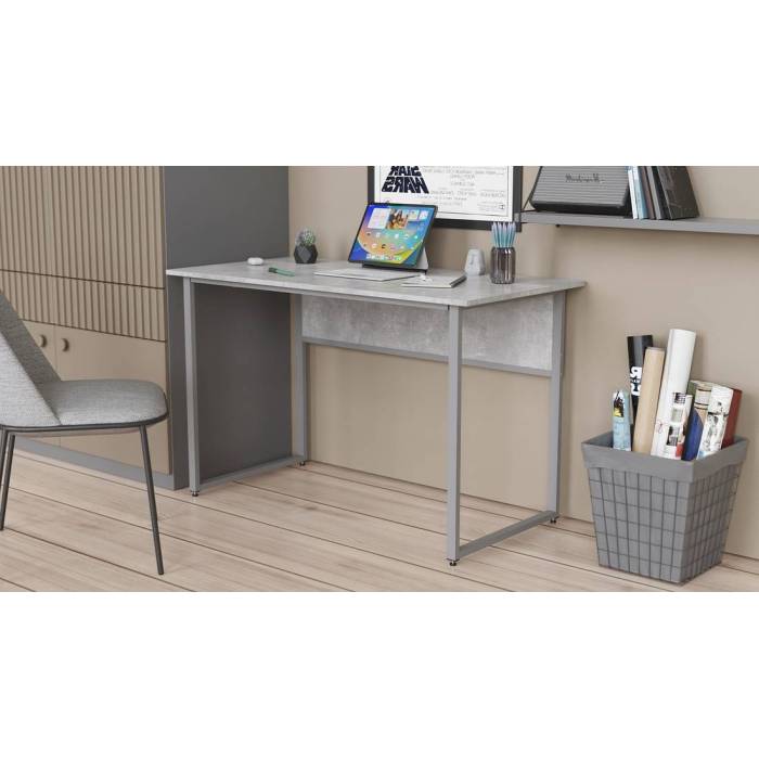 Стіл письмовий Коді Ferrum-decor 75x140x70 Сірий метал ДСП Бетон 16 мм (FRD-106611)